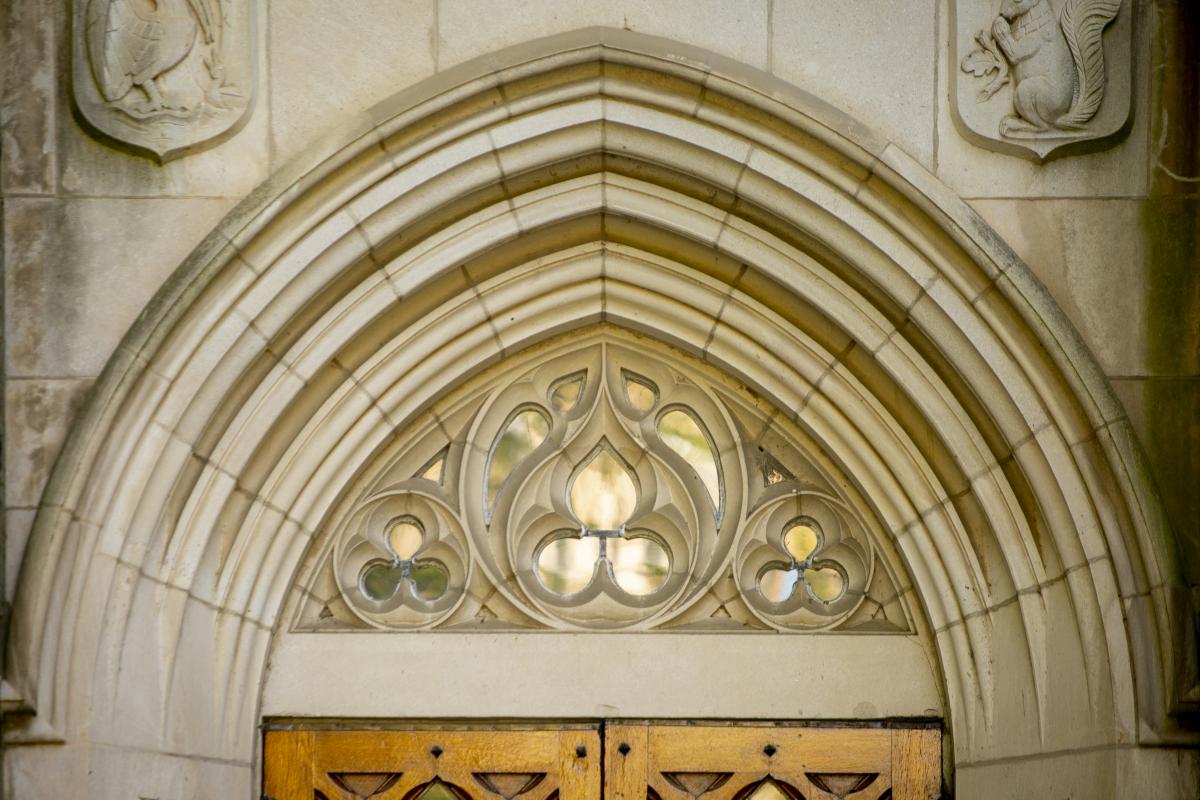 Gothic arch over doorway
